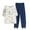 Navy, variant on LYXSSBYX Two Piece Sets for Women Summer Women's Casual Round Neck 5/4 Sleeve Top and Pants Digital Printing Two-piece Set