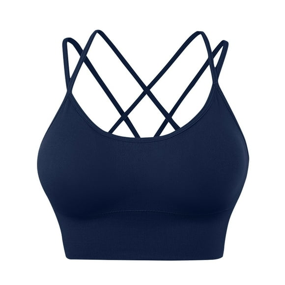 Uqiangy Brassiere for Women Gym Tops for Women Padded Bras for Women Small Breast Corset Tops Women's Exotic Bustiers & Corsets Comfy Bras Supportive Bras for Women Navy L