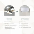 thumbnail image 3 of Nathan James Argo Semi Flush Ceiling Mount 3-Light Fixture with Retro White Rounded Shade for Hallway, Kitchen or Bedroom, 3 of 7
