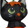 thumbnail image 3 of Airblown Yard Inflatables Halloween Light Green Eyed Black Cat in Jack o' Lantern SM, 3 of 6