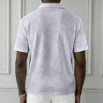 thumbnail image 4 of LTTVQM Mens Polo Shirts Short Sleeve Waffle Knit Casual Shirt Slim Fit 2026 Summer Fashion Golf Outdoor Shirts Light Gray 3XL, 4 of 4