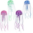 thumbnail image 4 of AAOMASSR 4pcs Jellyfish Aquarium Glowing Jellyfish for Aquarium Fish Tank Aquarium Decoration Artificial (Green+Pink+Blue+Purple), 4 of 5