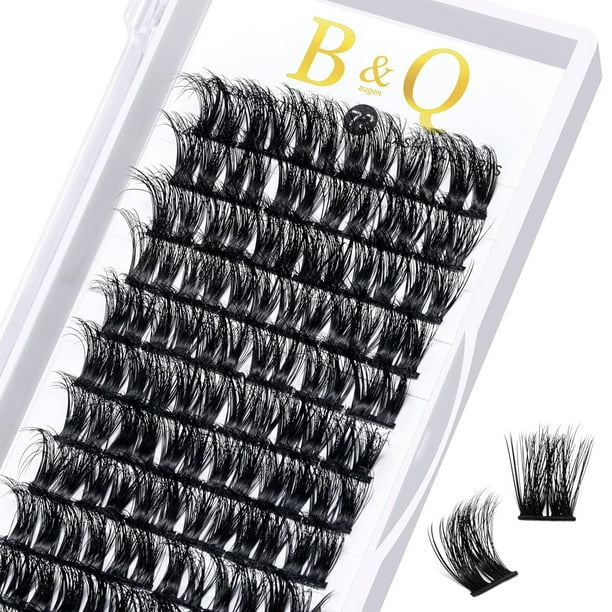 Lash Clusters 40D-0.07D-9-16MIX B&Q LASH Pestañas individuales 280 grupos de pestañas postizas 20D 30D 40D Extensiones de pestañas individuales Cluster DIY Extensiones de pestañas en casa (40D-0.07D,9