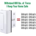 thumbnail image 4 of Stanz (TM) 2PCS White Home Security Door Lock, 2 Pack Childproof Door Reinforcement Lock with 3" Screws for Inward Swinging Door, Upgraded Night Lock to Defend Your Home, 4 of 6