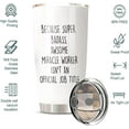 thumbnail image 2 of Chaos Coordinator Mug 20 Oz with Lid - Chaos Coordinator Tumbler Gift for Women Boss Lady Teachers Manager Coworkers , Because Super Badass Double Wall Insulated Stainless Steel Tumbler\u2026, 2 of 6