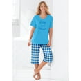 thumbnail image 5 of Dreams & Co. Women's Plus Size Woven Sleep Capri Pant, 5 of 5