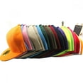 thumbnail image 5 of Fashion Boys Girl Multicolor Solid Snapback Peaked Cap Baseball Hat Adjustable, 5 of 5