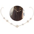 thumbnail image 3 of Femmes Bandeau Mode Strass Fleur Perle de Mariage Coiffure Bijoux de Cheveux, 3 of 10