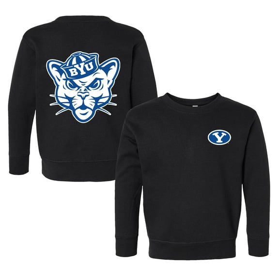 Toddler Chad & Jake Black BYU Cougars Logo Pullover Sweatshirt