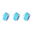 thumbnail image 2 of crativent US Plug Charger USB LED Cellphone Charging Adapter Portable Circuit for Protection Electronic Replacement Block Accessory Blue 3Set, 2 of 6