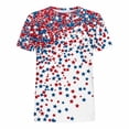 thumbnail image 4 of Women's Patriotic American Flag Shirt Oversized USA 4th of July Outfit Tops O-Neck 2026 Independence Day Tee Top, 4 of 5