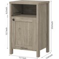 thumbnail image 2 of End Tables Living Room Set of 2, Farmhouse Sofa Side Table Nightstand with Storage Shelf, Wood Bedside Furniture for Bedroom, Grey Oak, 2 of 5