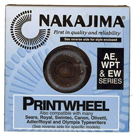 Nakajima Letter Gothic 10/12 Print Wheel for use in WPT-150/160 Series Portable Electronic Typewriter.