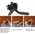 thumbnail image 5 of Cerradura de puerta con cierre automático, cerrojo de metal, pestillo de acero por gravedad para valla de jardín, color negro, tornillos de fijación incluidos, 5 of 5