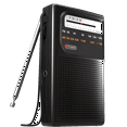 AM FM Radio with Speaker and Earphone Jack, Small Transistor Radio