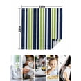 thumbnail image 4 of Navy Blue Green Striped Cloth Napkins Set of 6 Reusable Dinner Napkins, Modern Minimalist Ombre Lines Cocktail Napkin Washable Table Napkins for Wedding/Holiday Party/Baby Shower 20"x20", 4 of 7