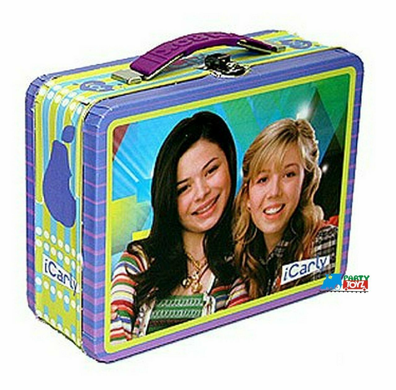 Tin Box Company I Carly Square Carry All Tin Stationery Lunch Box