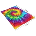 thumbnail image 4 of Colorful Rainbow Tie Dye Spiral Pattern Blanket,Comfortable Soft Flannel Throw Blanket,All Season,Warm Lightweight Blankets for Sofa Bed Couch Living Room Chair,40"x50", 4 of 4