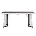 thumbnail image 5 of 71" Large Dining Room Table for 6, Rectangular Kitchen Table with Adjustable Legs, Waterproof Wood Grain Dining Table for Big Family, White, 5 of 9