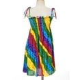 thumbnail image 4 of TiaoBug Kids Girls Summer Casual Bohemian Princess Dress Floral Sleeveless Rainbow Beach Sundress Type B 120, 4 of 7
