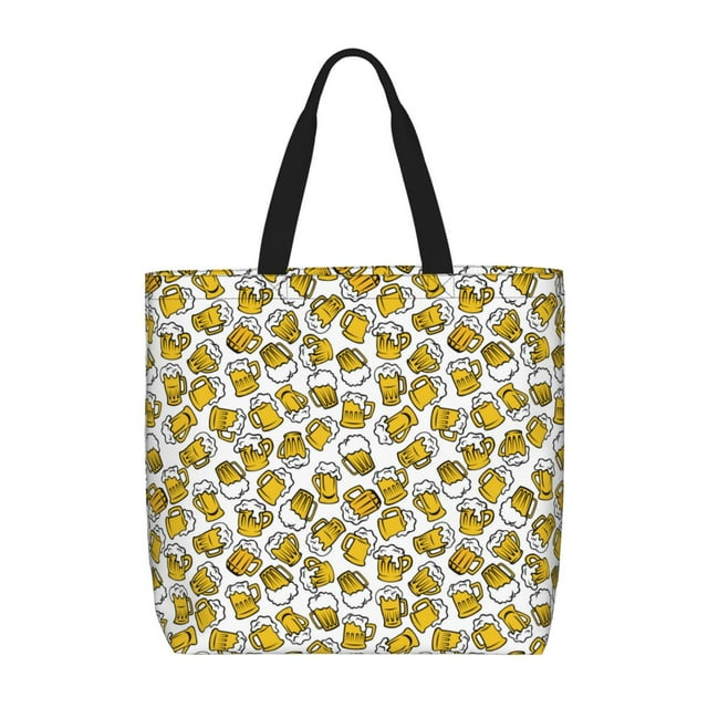 Balery Beer Bolsa de Mano para Mujeres con Cremallera, Bolsa de Gimnasio con Compartimentos, Bolsa para Laptop, Bolsa para Trabajo