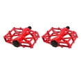 thumbnail image 3 of Mountain Bike Pedals Aluminum Alloy Stable Hollow Design Light Weight High Strength Wide Road Bike Pedal Set Red, 3 of 9