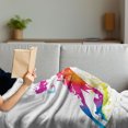 thumbnail image 3 of Soccer Soft Flannel Fleece Throw Blanket, Goalkeeper Catches the Ball Goal Star Training International Game Spray Design, Cozy Plush for Indoor and Outdoor Use, 60" x 80", Multicolor, by Ambesonne, 3 of 5