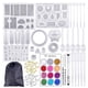 thumbnail image 1 of Juego de 94 moldes de silicona para manualidades, con cuentagotas, cierre para mezclar, accesorios para hacer joyas, herramientas, combinación geométrica de resina epoxi para manualidades, 1 of 5
