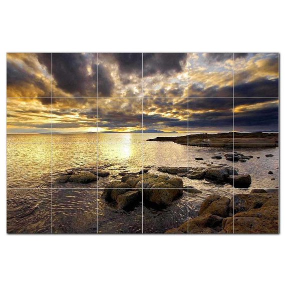 Cloud Picture Ceramic Tile Mural Kitchen Backsplash Bathroom Shower, 404636-S64