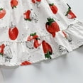 thumbnail image 4 of CNKOO Girls Strawberry Sweet Puff Sleeve Back Bow Dress, 4 of 6