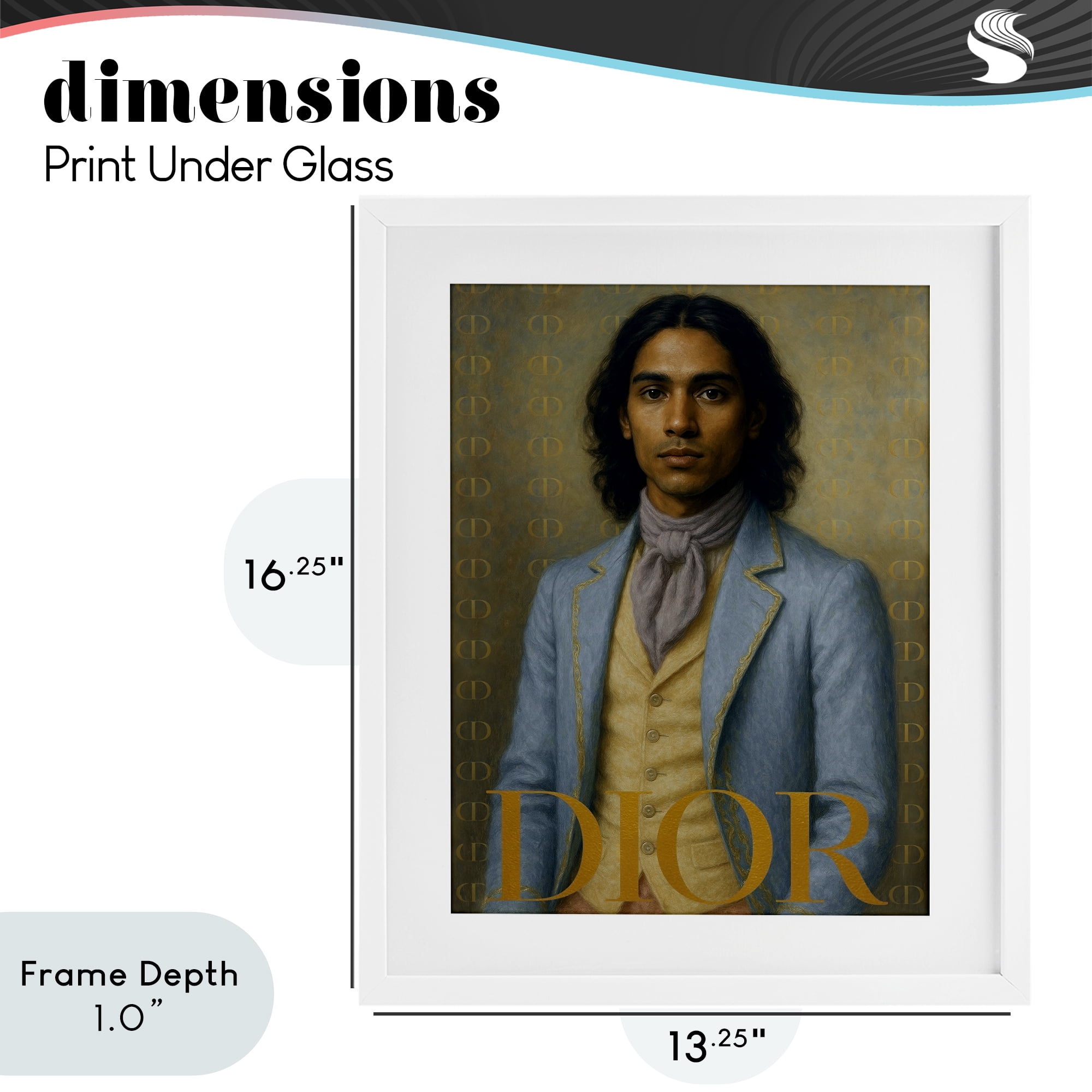 Stupell Industries Iconic Gentleman Fashion White Framed Print Under Glass, design by Grotto Studios