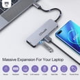 thumbnail image 3 of QGeeM USB C Hub, 5 in 1 USB C to HDMI Adapter, with 4K HDMI Output, USB 3.0, SD/TF Card Reader Compatible with MacBook Pro, iPad Pro, XPS, Surface Pro/Go More Type C (Thunderbolt 3) Devices, 3 of 6