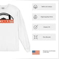 thumbnail image 6 of Cincinnati Skyline Football Long Sleeve T-shirt Bleed Orange and Black Game Day Fantasy League Champions Tailgating, 6 of 7