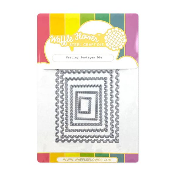 Set de franqueos para anidar flores en forma de gofres con 6 troqueles de forma clásica
