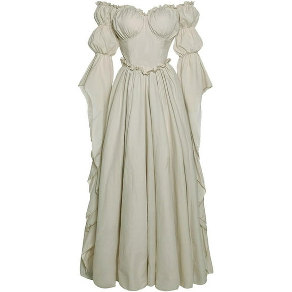Medieval Renaissance Costume Dress Regency Victorian Gothic Witch Dresses for Women lloween Victorian