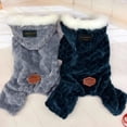 thumbnail image 2 of Ropa de invierno para perros, abrigo de algodón y poliéster grueso, mono, chaqueta de plumas de cuatro patas para cachorros de Bulldog Francés y Chihuahua, 2 of 4