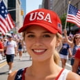 thumbnail image 5 of 250th Anniversary USA Hat, United States 250th Anniversary Baseball Cap, 1776-2026 Patriotic Printed Hat, US 250th Anniversary Cap for Independence Day, Adjustable One Size, Red, 5 of 8