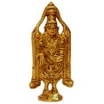thumbnail image 3 of Ashopi Decor Tirupati Balaji/Brass Lord Sri Venkateswara, Incarnation of Lord Vishnu Religious Sculpture for Blessing,Health &Wealth Decorative Showpiece - 14 cm (Brass, Yellow), 3 of 4