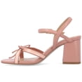 thumbnail image 3 of Journee Womens Issmia Two Tone Covered Block Heel Multi Strap Sandals, 3 of 9