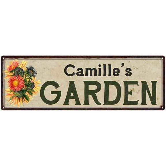 Camille's Garden Sign Chic Decor 6x18 Sign Gift 206180017491