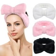 thumbnail image 1 of Diadema con lazo para lavar la cara y maquillaje, diadema para mujer, paquete de 3, 1 of 5