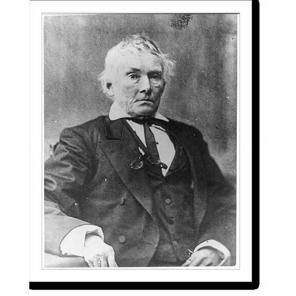 Historic Print, [Alexander Hamilton Stephens, 1812-1883, half-length portrait, seated, facing right], 16" x 20"