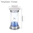 thumbnail image 2 of Uxcell 15 Minute Sand Timer, Sandy Clock, Count Down Sand Glass, Blue Sands, 2 of 5