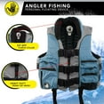 thumbnail image 4 of Body Glove Angler Unisex Adult Fishing PFD Life Jacket USCG Approved, Blue, 4 of 7