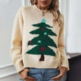 thumbnail image 4 of Christmas Tree Sweaters for Women 2025 Long Sleeve Crewneck Festive Xmas Pullover Sweater Jumper Tops, 4 of 6