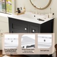 thumbnail image 6 of Eowynic 30" Bathroom Vanity with Ceramic Sink, Black Bathroom Cabinet with 3 Drawers, 6 of 8