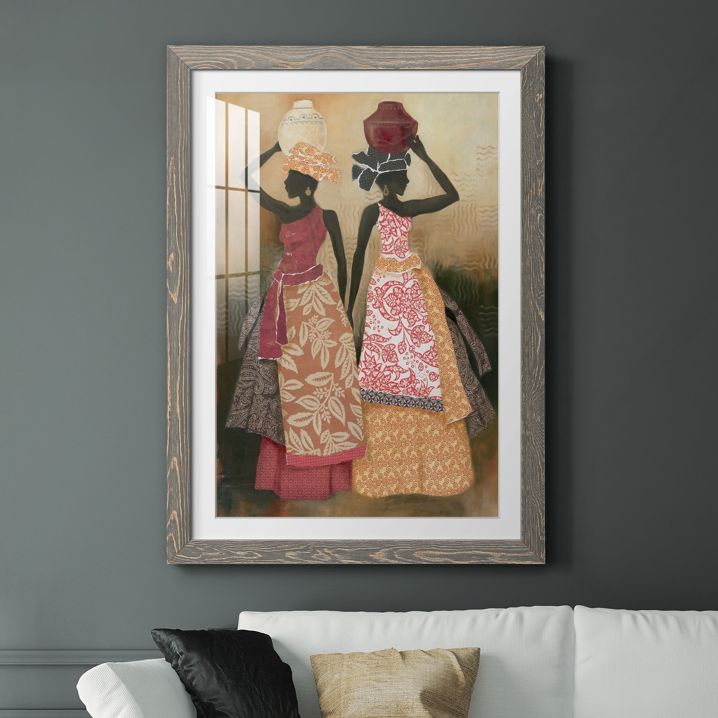 Village Women II - Premium Framed Print - Distressed Barnwood Frame - Ready to Hang