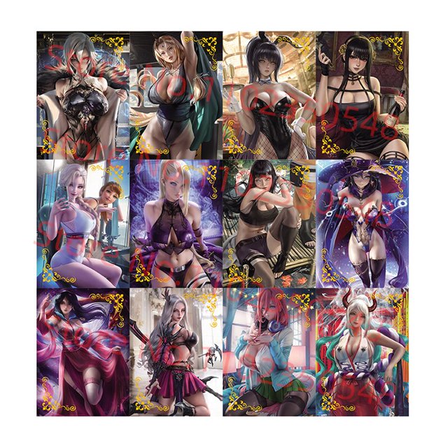 NUEVA tarjeta 3D de Waifu al azar Rem Tokisaki Kurumi Zero Two Sakuraji Ma Tokisaki Kurumi Nezuka Hinata Kochou Shinobu tarjetas de Anime Fivean unisex