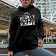 thumbnail image 2 of School's Out for Summer - Student or Teacher's Vacation Quote, Black Hooded Sweatshirt or Hoodie, Medium, 2 of 5