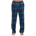 thumbnail image 4 of Ashford & Brooks Men's Jersey Knit Long-Sleeve Top and Mink Fleece Bottom Pajama Set - Blue/Black Plaid, 4 of 4
